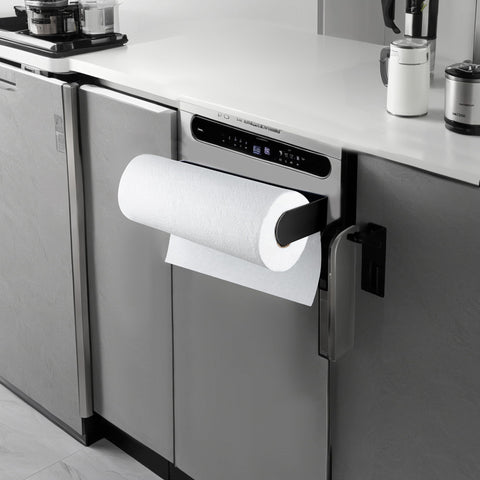 YIGII magnetic holder on workspace keeps towels within reach during tasks.