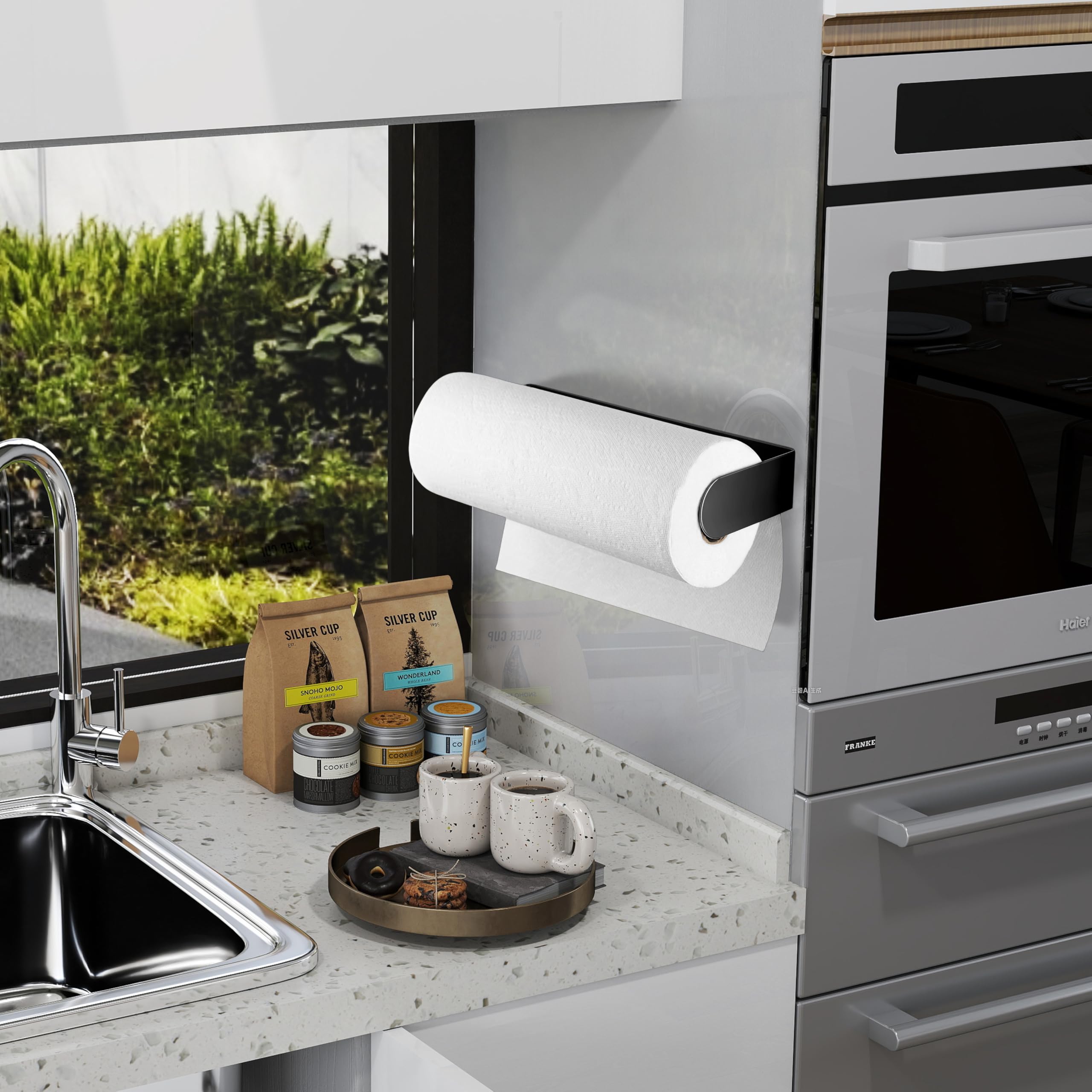 YIGII magnetic holder for grills and outdoor surfaces for towel access.