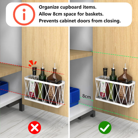 YIGII over cabinet organizer on door keeps kitchen items within easy reach.