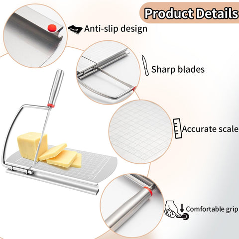 YIHAOSSING cheese slicer is dishwasher-safe for easy cleanup