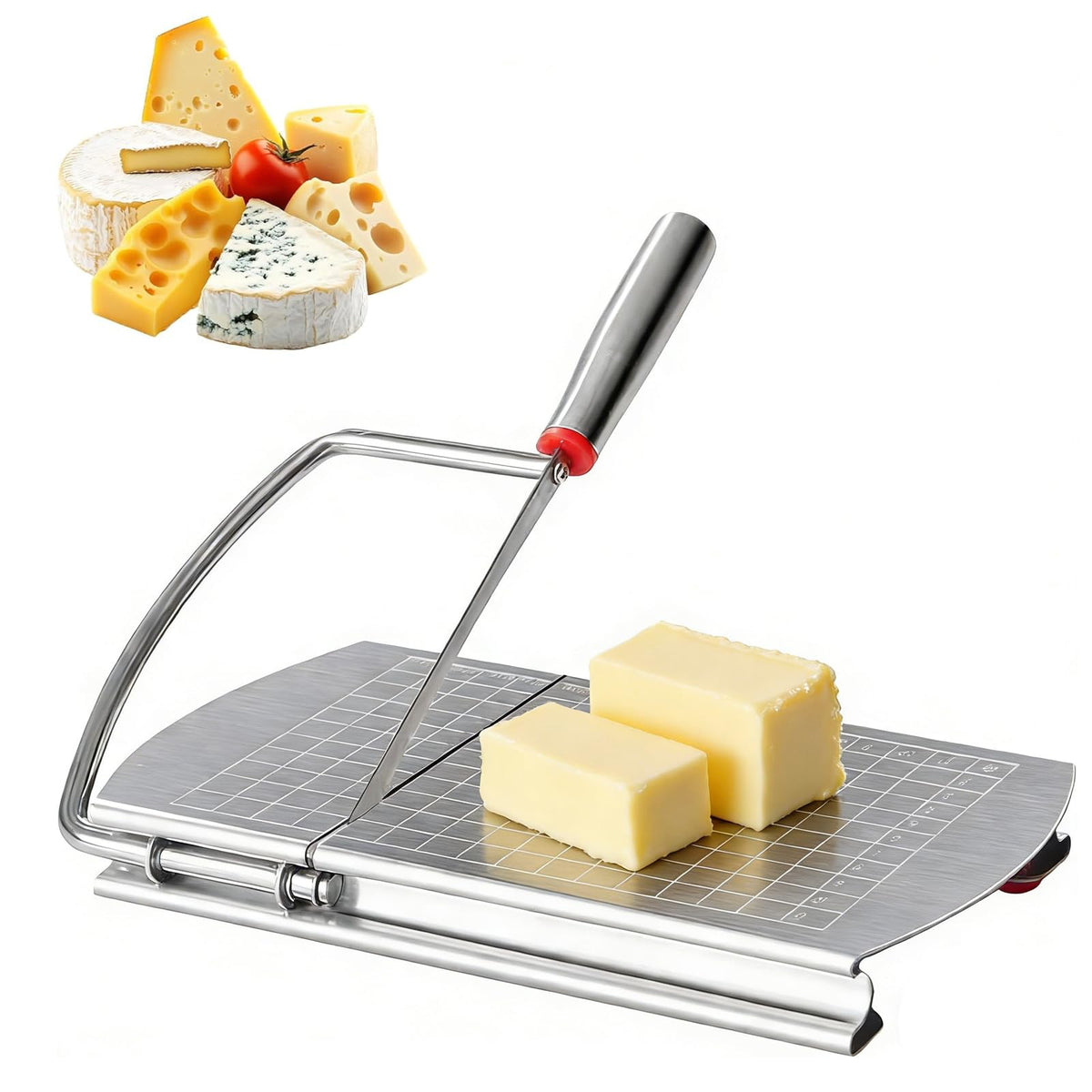 YIHAOSSING cheese slicer with stainless steel body for clean, precise cuts