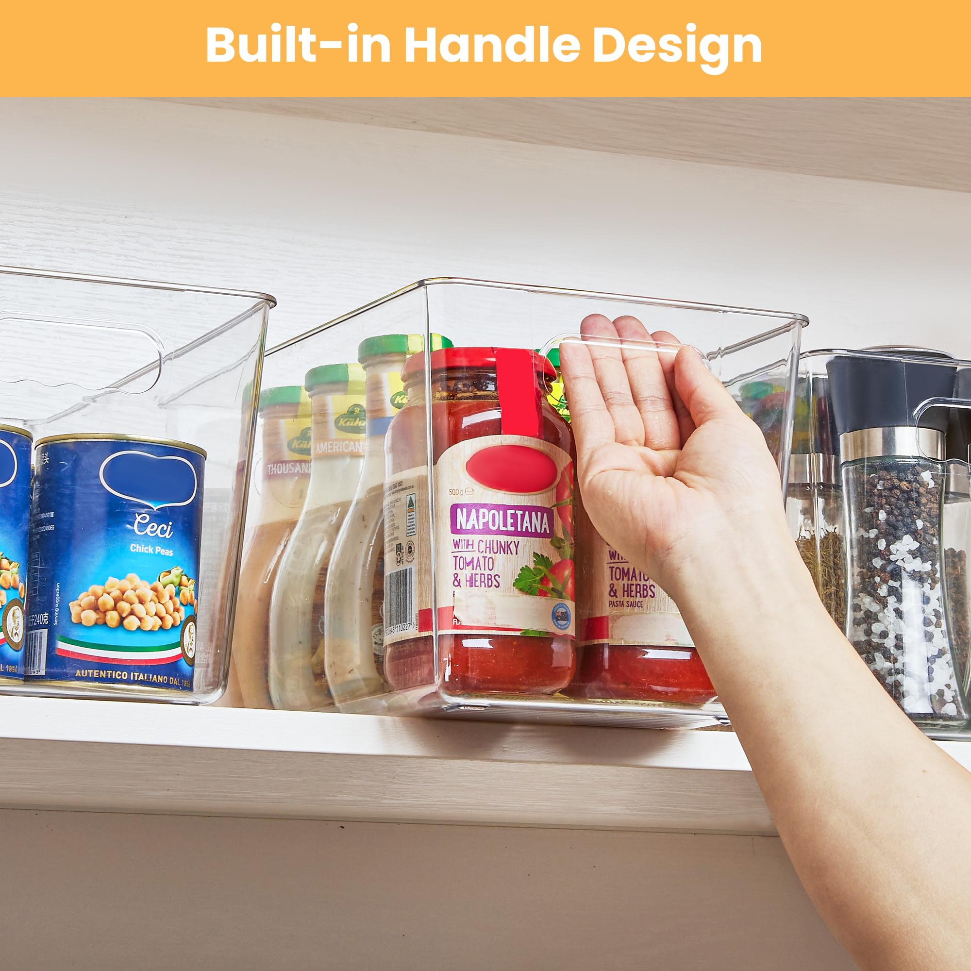 YIHONG clear bin bathroom XL keeps toiletries tidy