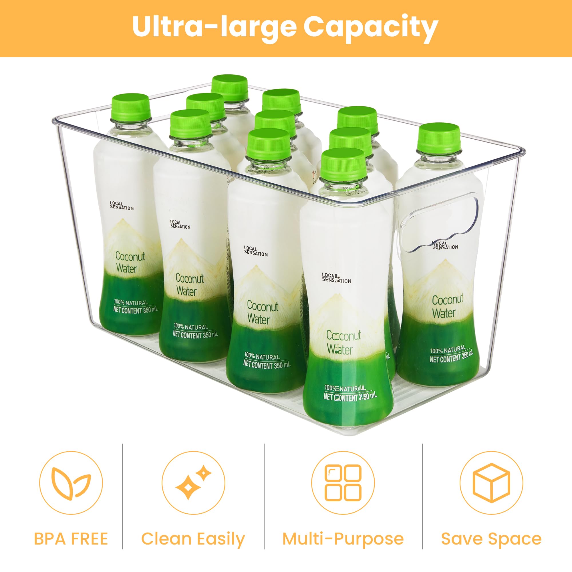 YIHONG clear bin cabinet XL drawer view for simple reach