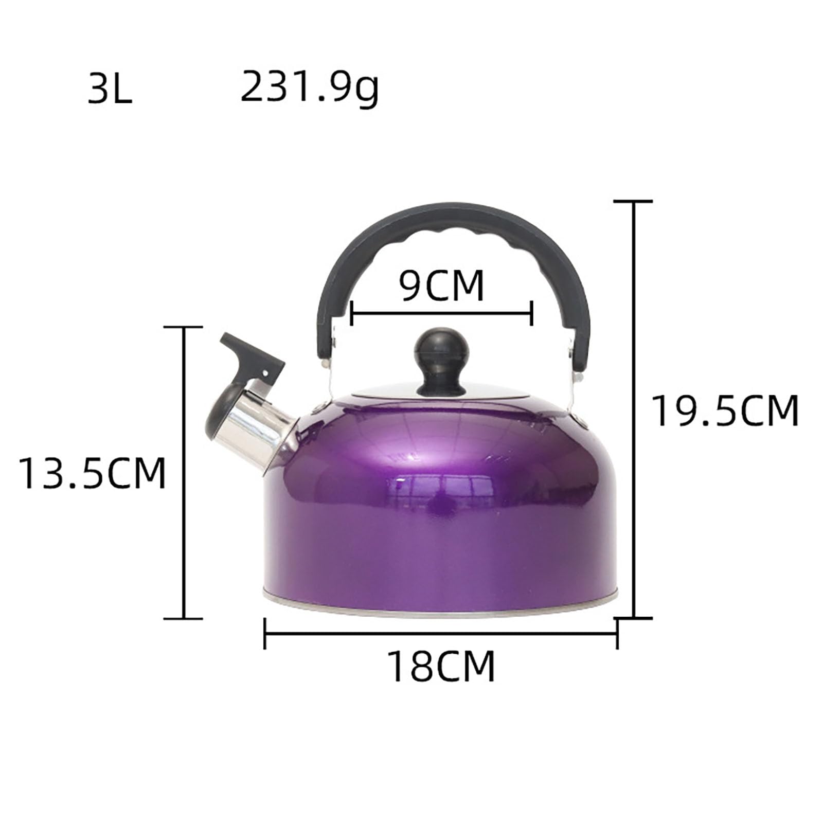 YIKANGHENG tea kettle highlights anti-scald handle for safe pouring.
