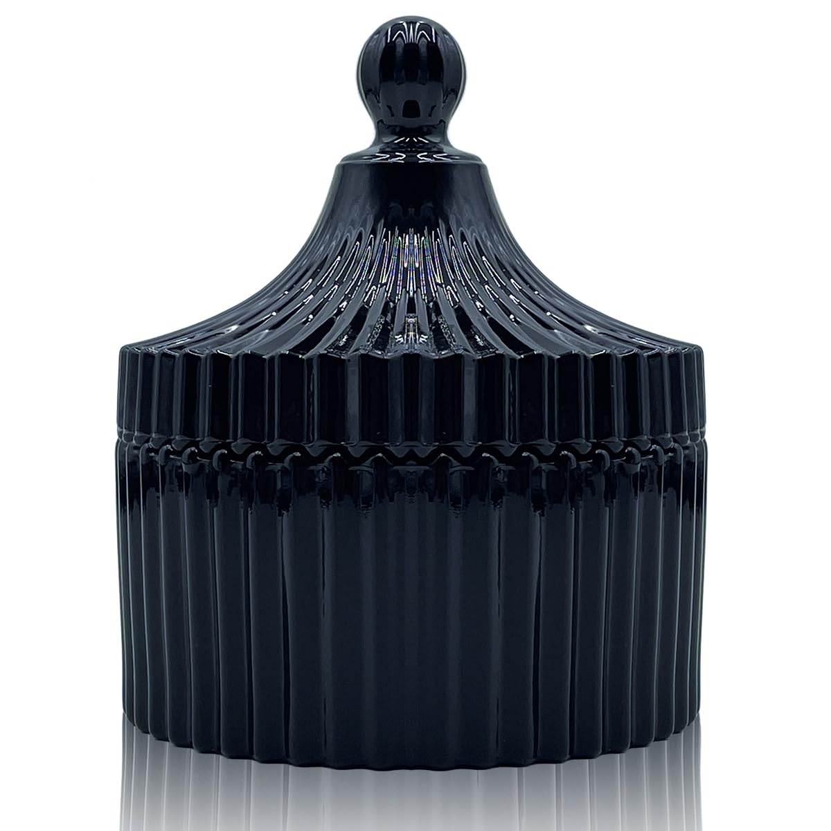 YILUSHENGHUA colorful glass jar with lid for candy storage and decor