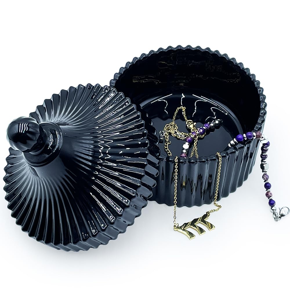 YILUSHENGHUA jewelry box and glass storage jar for small accessories