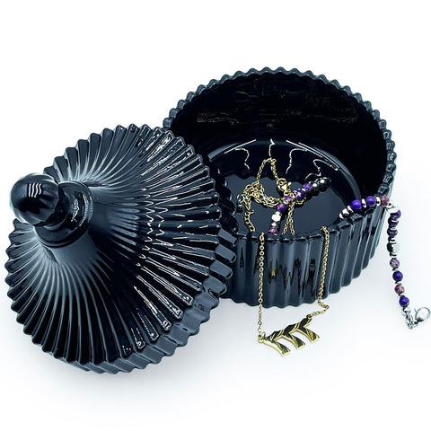 YILUSHENGHUA jewelry box and glass storage jar for small accessories