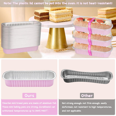 Yimerlen lid and 0.8-inch height keeps desserts fresh during transport