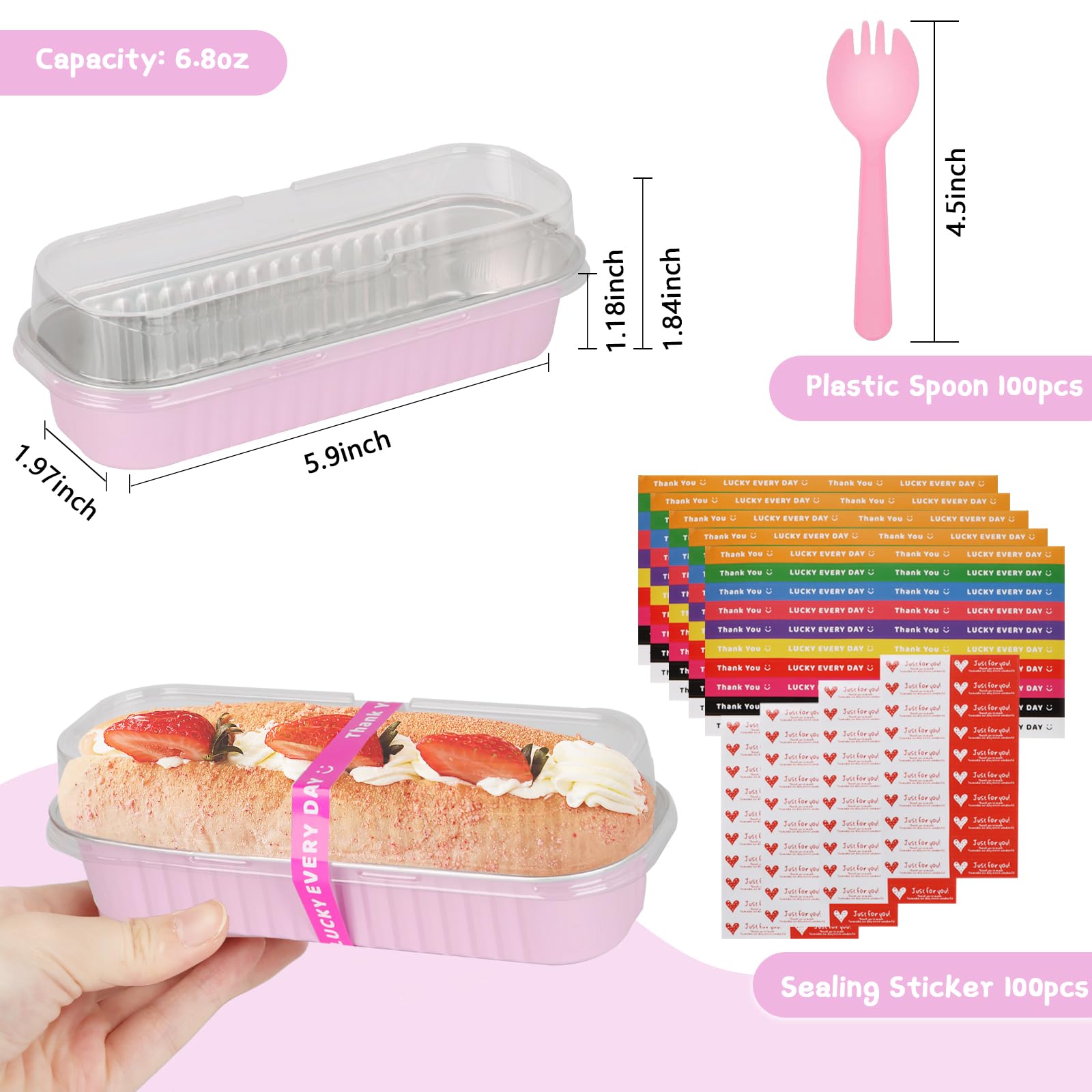 Yimerlen rectangular mini cake pan 6.8oz capacity ideal for single servings