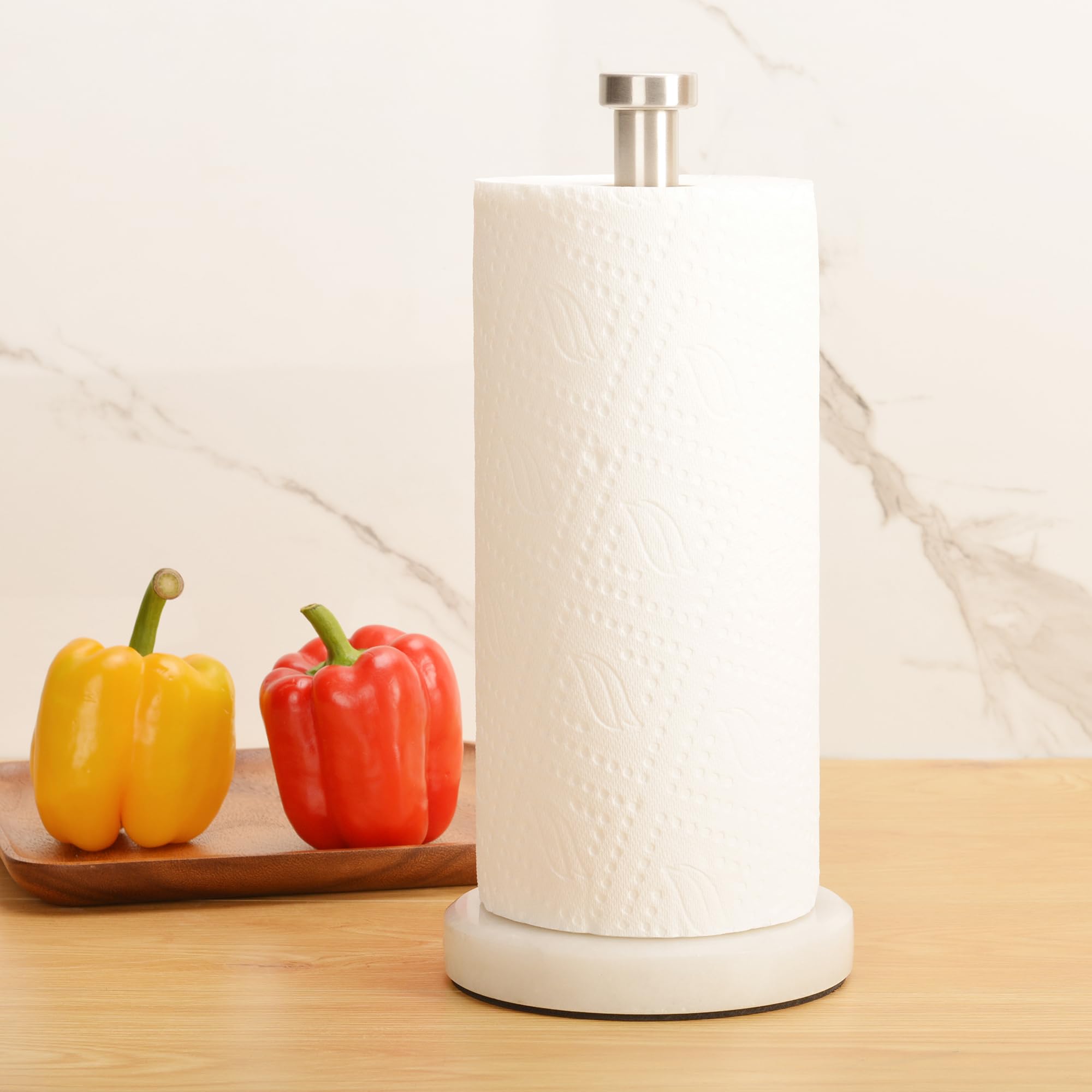 YIMIPHER modern brushed-nickel finish on a sleek countertop holder