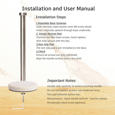 YIMIPHER no-drill placement of countertop paper towel holder
