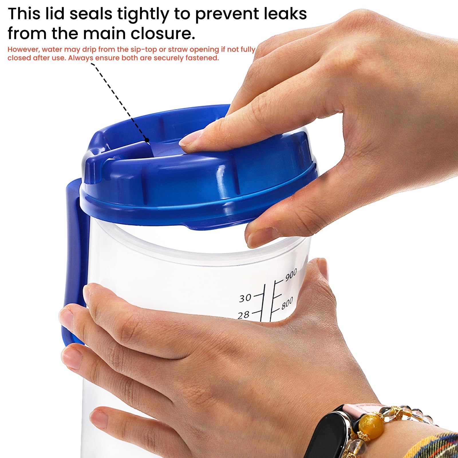 YIMITEE side measurement scale on the cup helps track daily intake