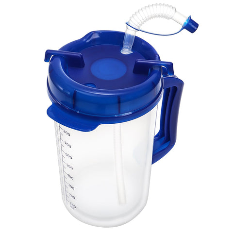 YIMITEE snap lid hospital cup with pull tab for easy one-handed access