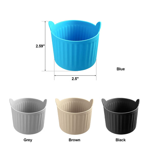 YINARONG stacked blue silicone ramekins saving space in the kitchen.