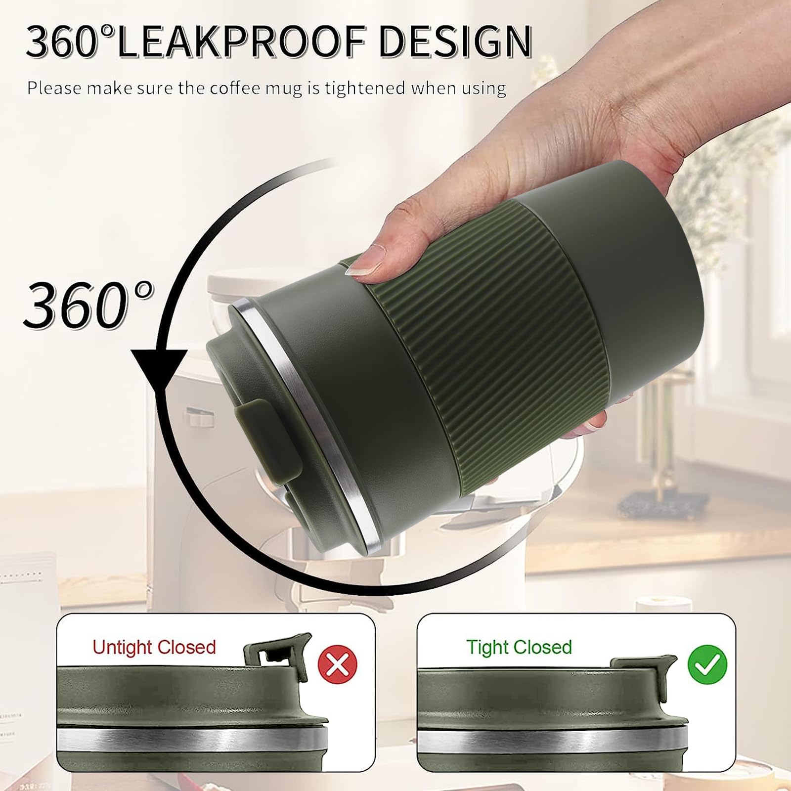 YINBAOGE 12 oz capacity fits car holders and everyday use.