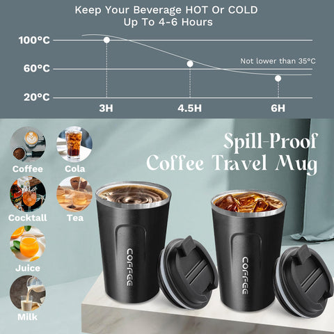 YINBAOGE 12oz mug keeps cold drinks cool on road trips