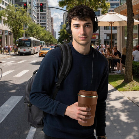 YINBAOGE spill-proof lid and sipping spout for convenient drinking