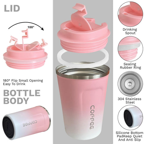 YINBAOGE double-wall insulation preserves hot or cold drinks for hours.