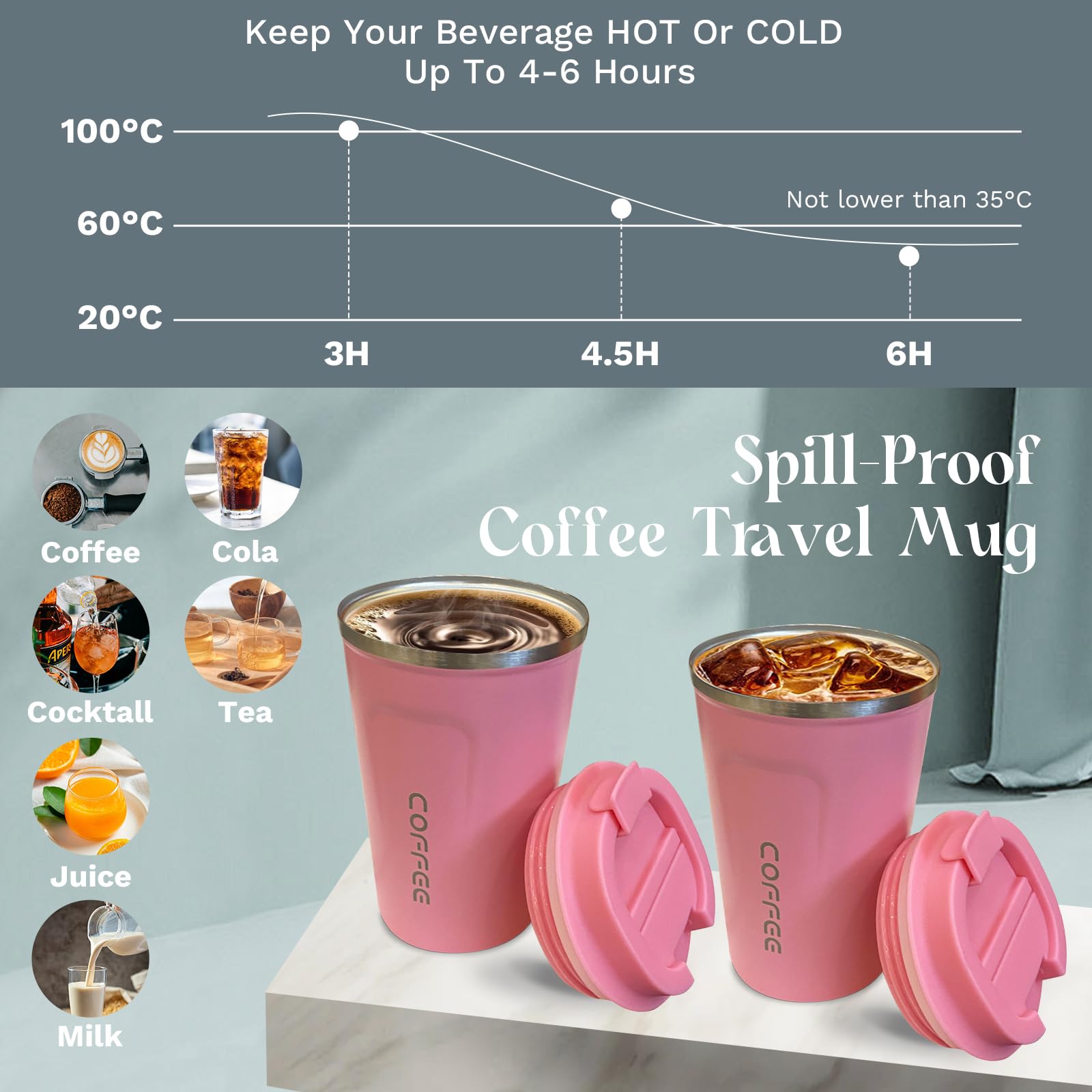 YINBAOGE double-wall-stainless-steel-inner keeps drinks hot or cold.
