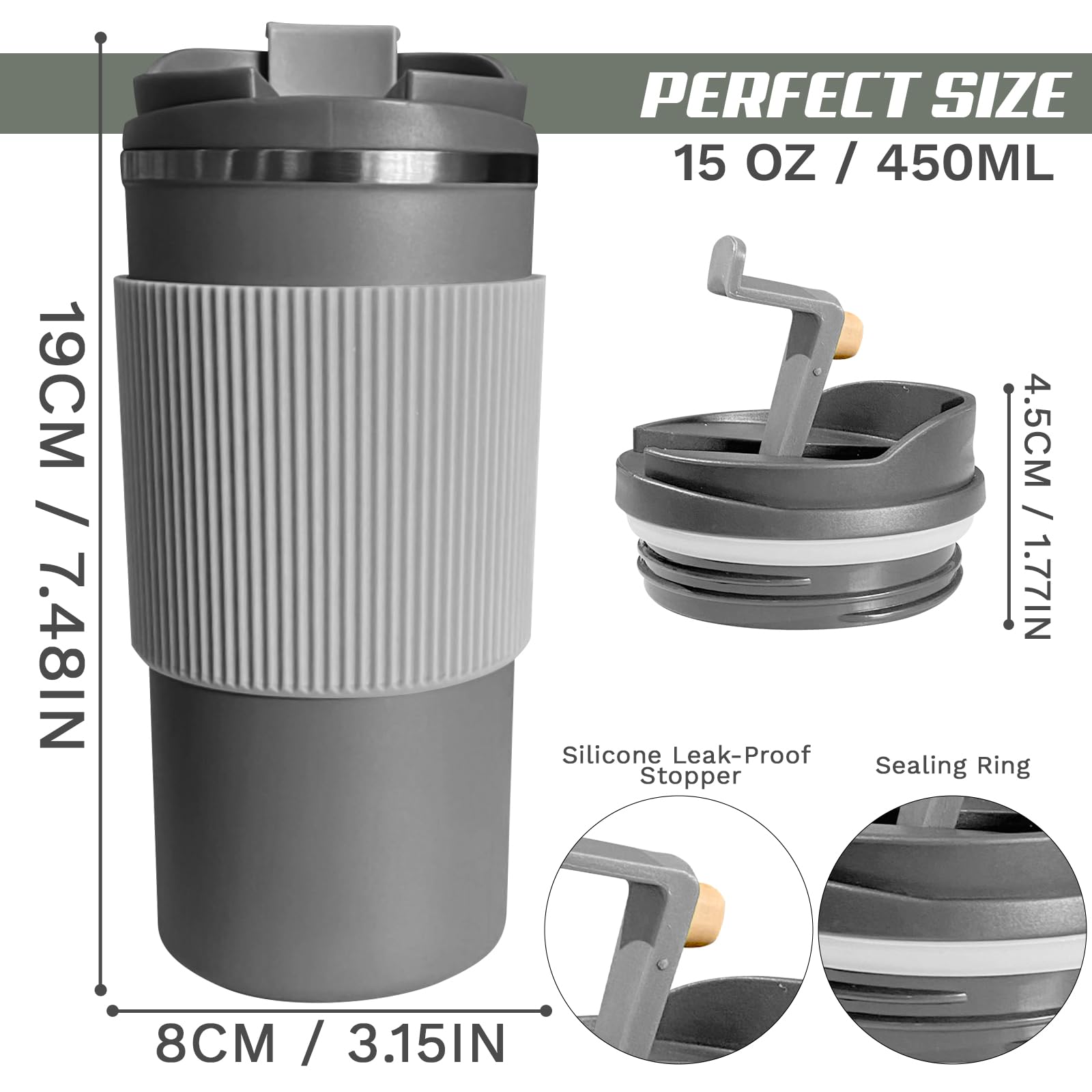 YINBAOGE insulated mug showcasing double-wall vacuum insulation for temperature stability