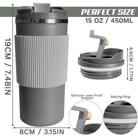 YINBAOGE insulated mug showcasing double-wall vacuum insulation for temperature stability