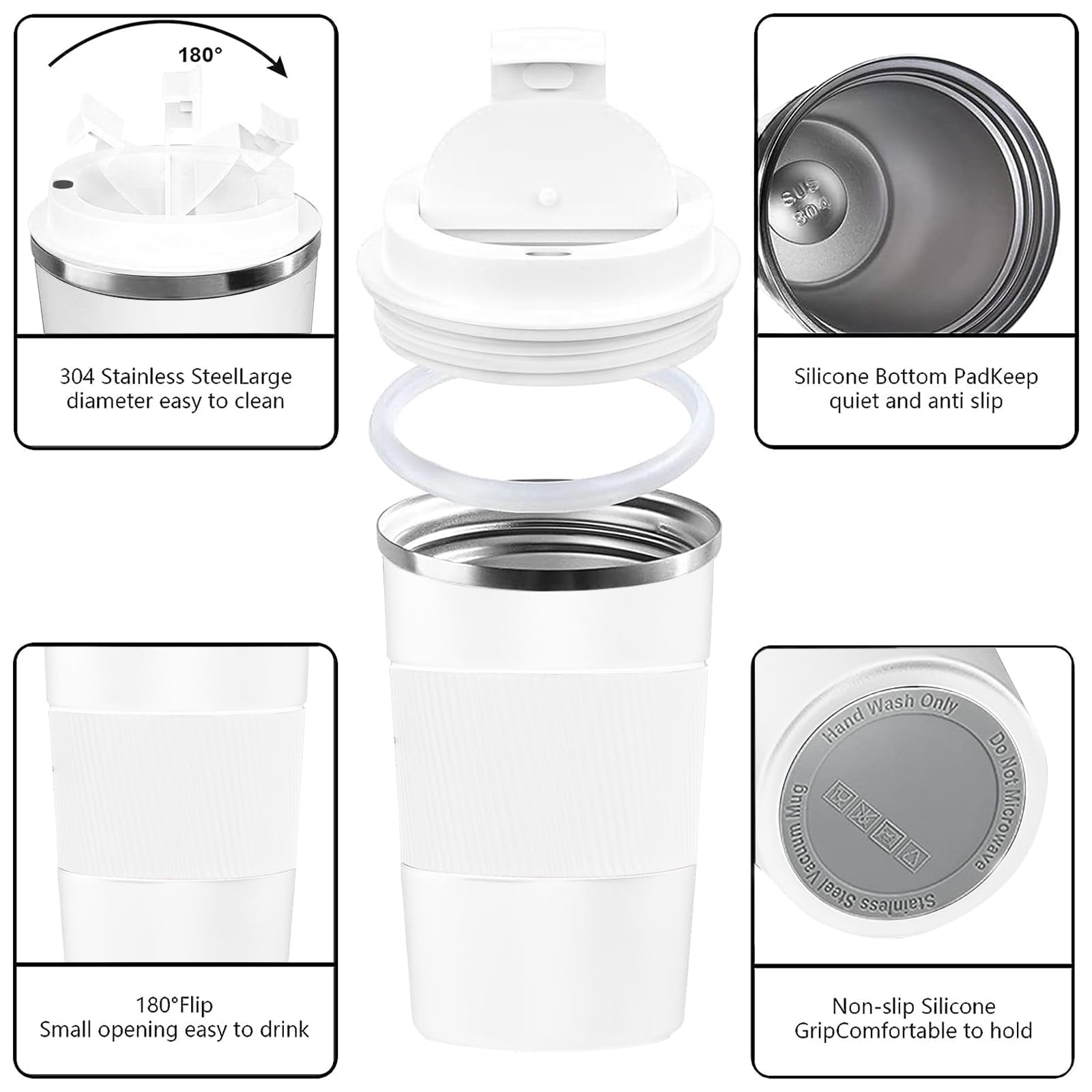 yinbaoge spill proof mug with secure lid ideal for commuting