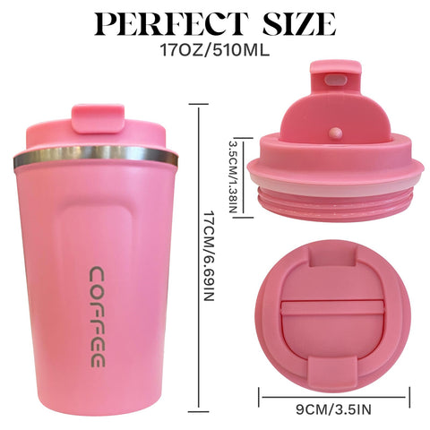 YINBAOGE stainless steel inner mug in pink for safe drinks