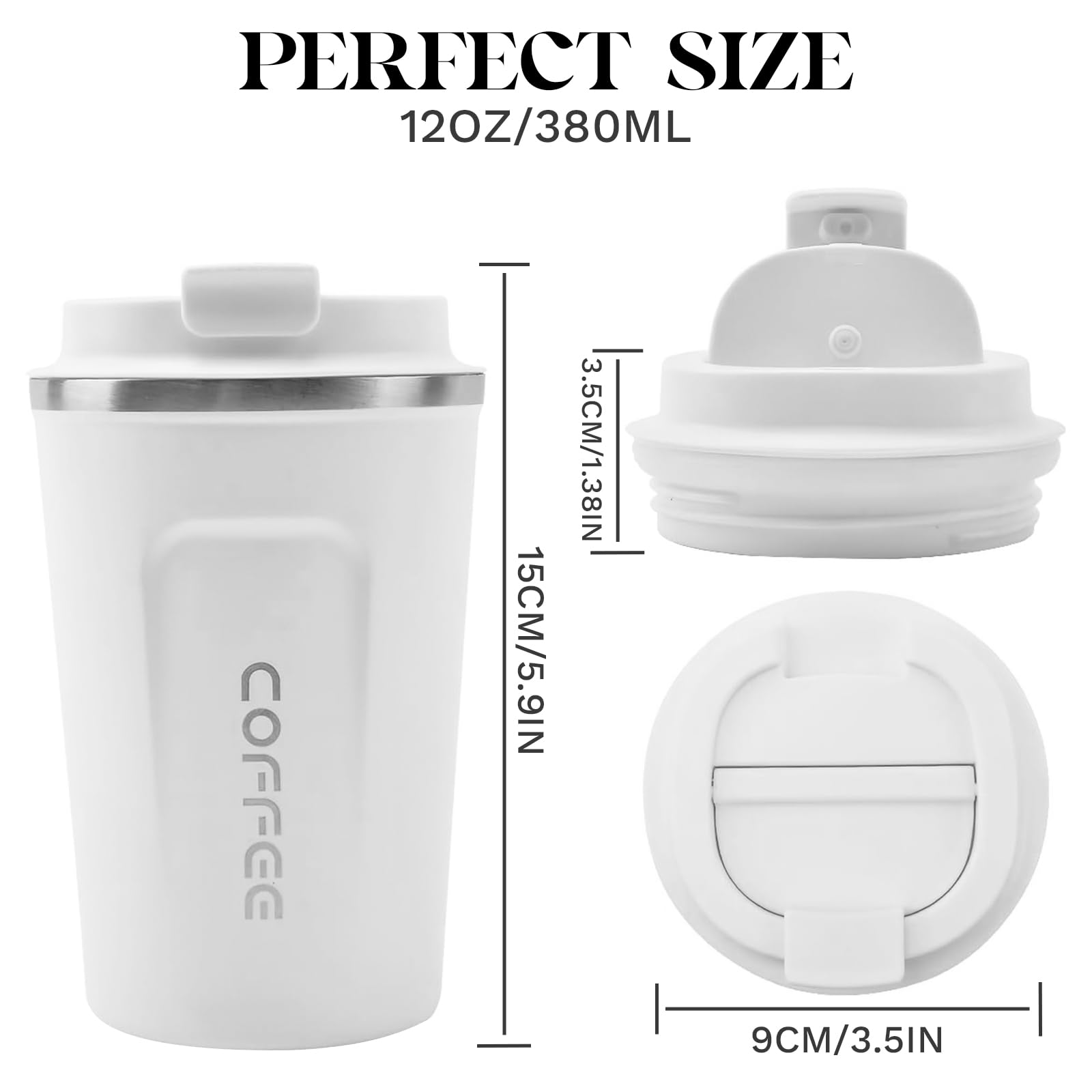 Wide-mouth opening of YINBAOGE mug eases cleaning and refilling after use.