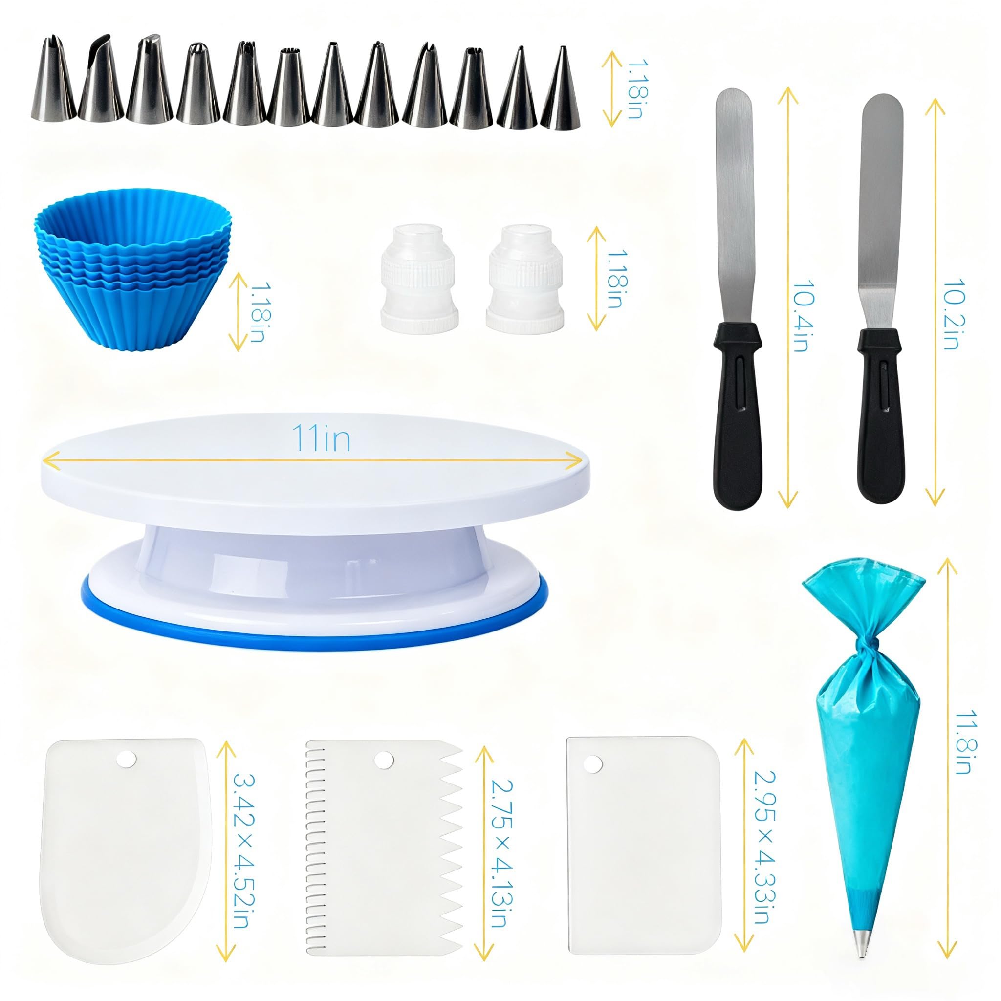 Yindess piping nozzle set enables rose and leaf designs with precision