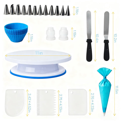 Yindess piping nozzle set enables rose and leaf designs with precision