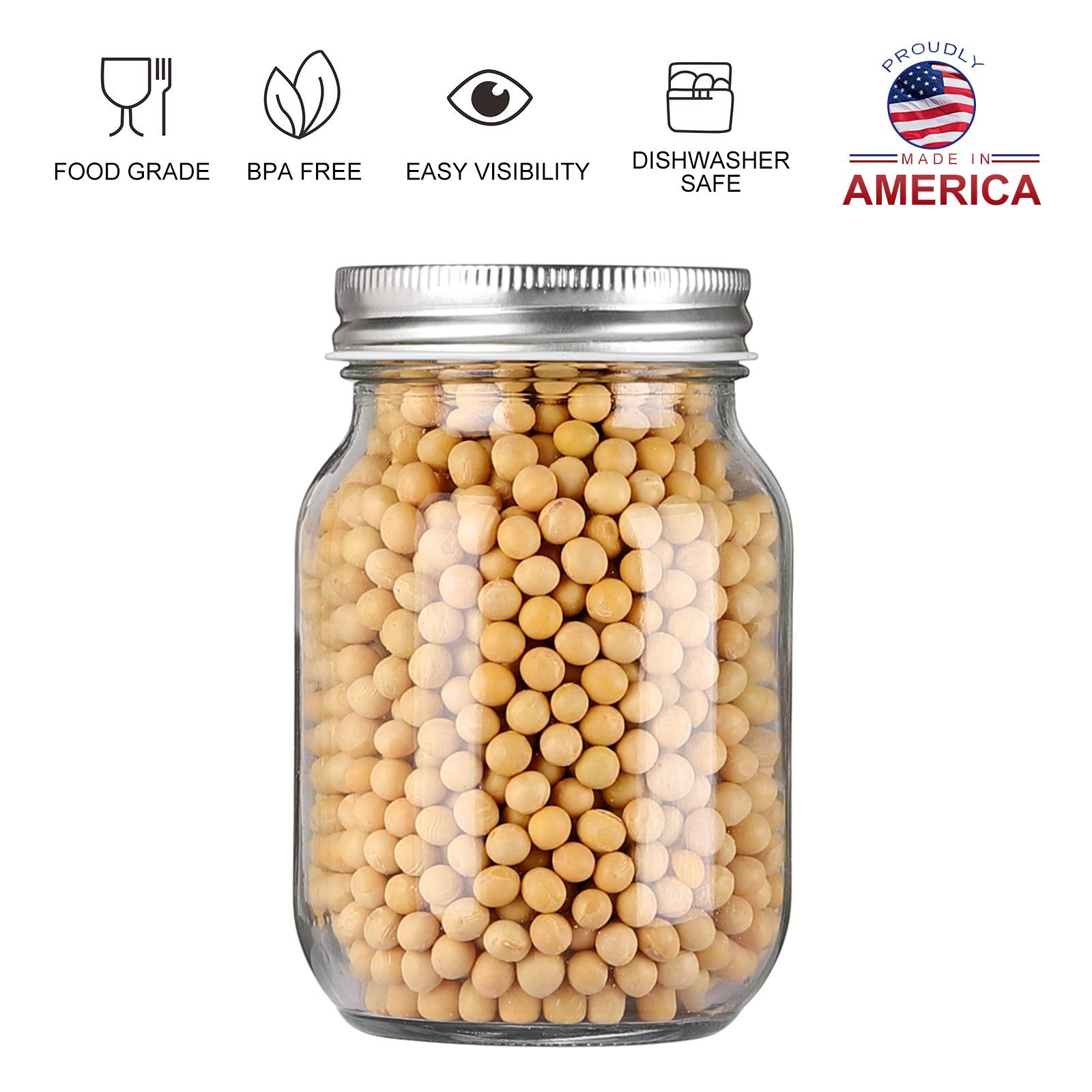 YINGERHUAN clear-glass storage jar helps organize dry foods and snacks at a glance.