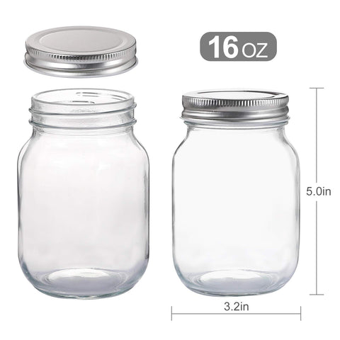 YINGERHUAN clear glass jar with open lid for easy scooping and access.