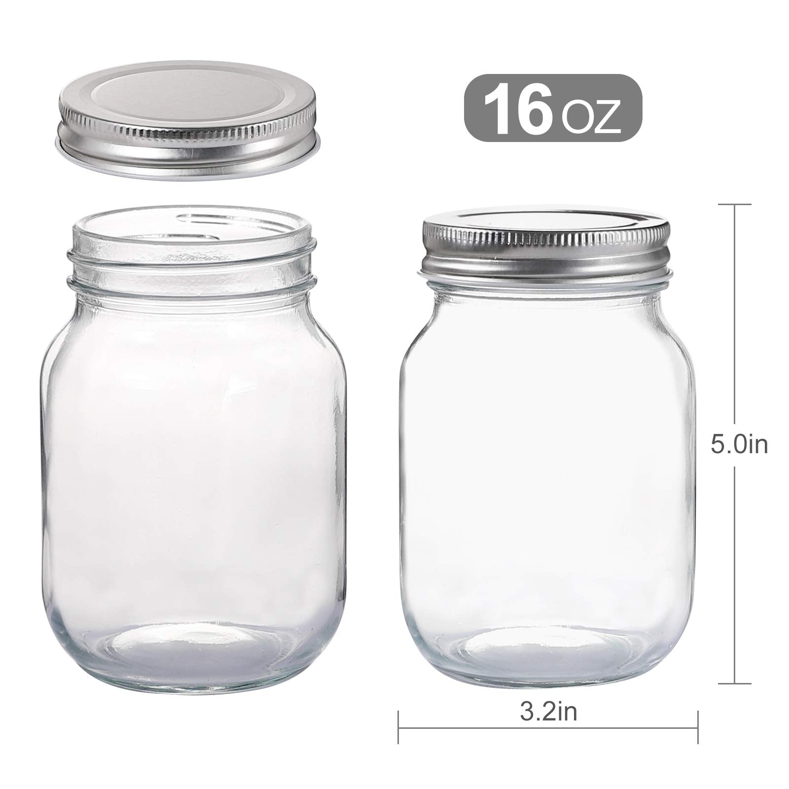 YINGERHUAN silver-lid closure provides airtight seal for pantry staples.