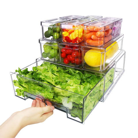 YINGRACE large pull-out drawer for easy access to fruits and vegetables