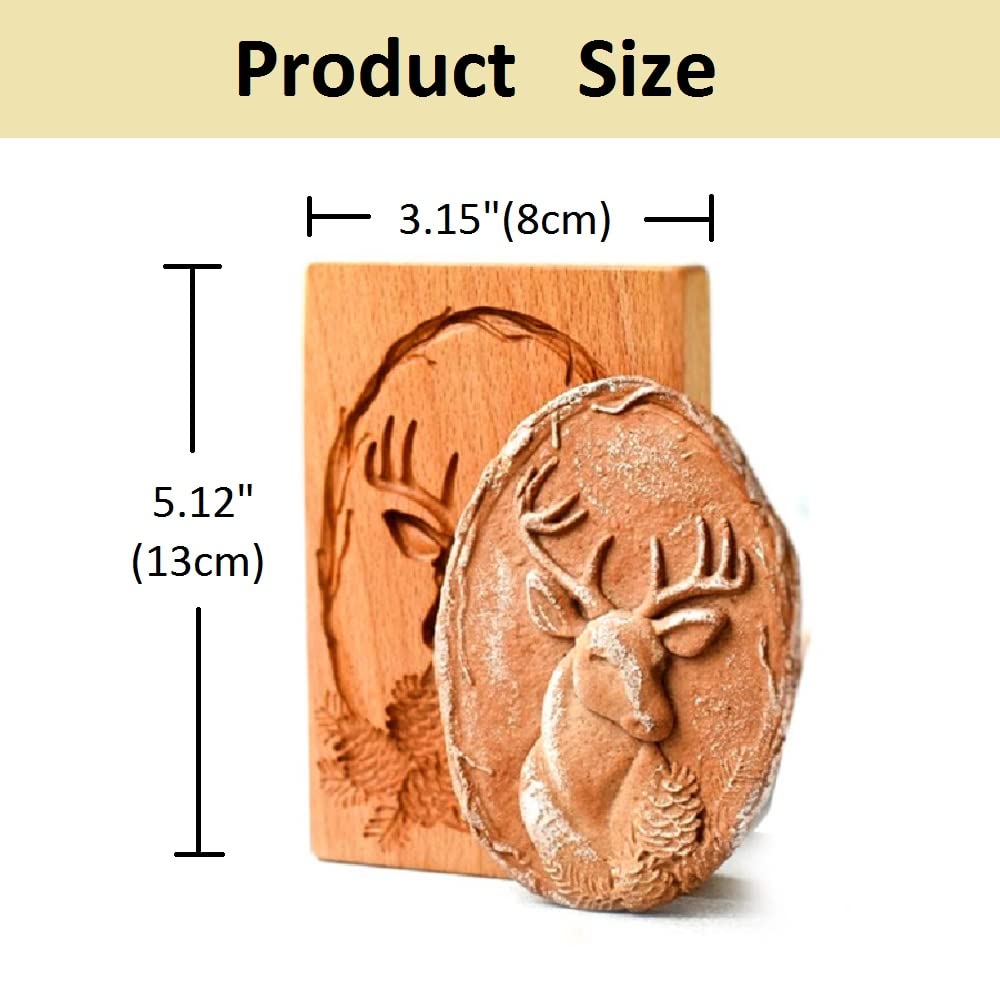 YingXue wooden biscuit mold on beech wood, durable design close-up