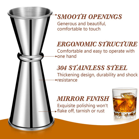 Yinkin hand-pour friendly jigger demonstrates one-handed measuring.