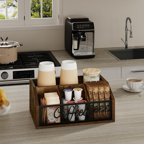 YINMIT coffee station organizer pods and syrups area speeds beverage prep.