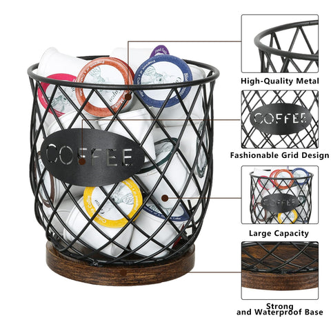 YINMIT K Cup Holder full of pods demonstrates generous storage