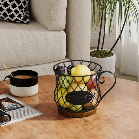 YINMIT K Cup Holder Organizer sturdy steel and wood build
