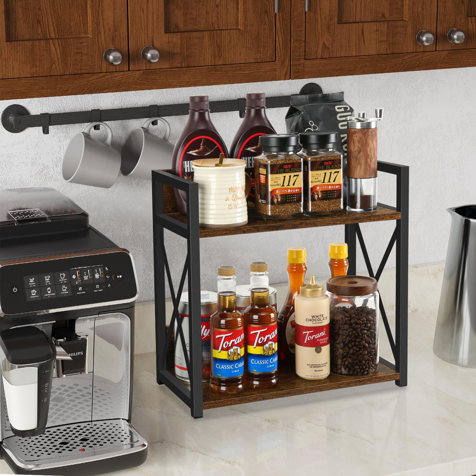 YINMIT spice rack iron frame offers durable, stylish spice organization
