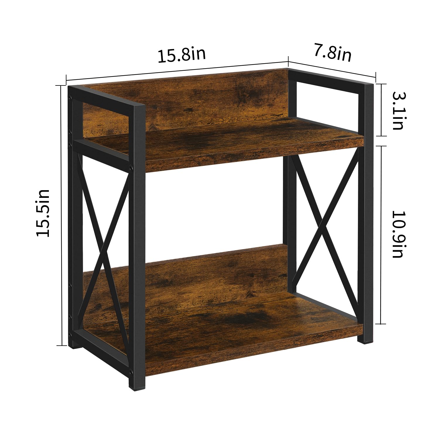 YINMIT wood and particle board construction adds rustic warmth while keeping items organized