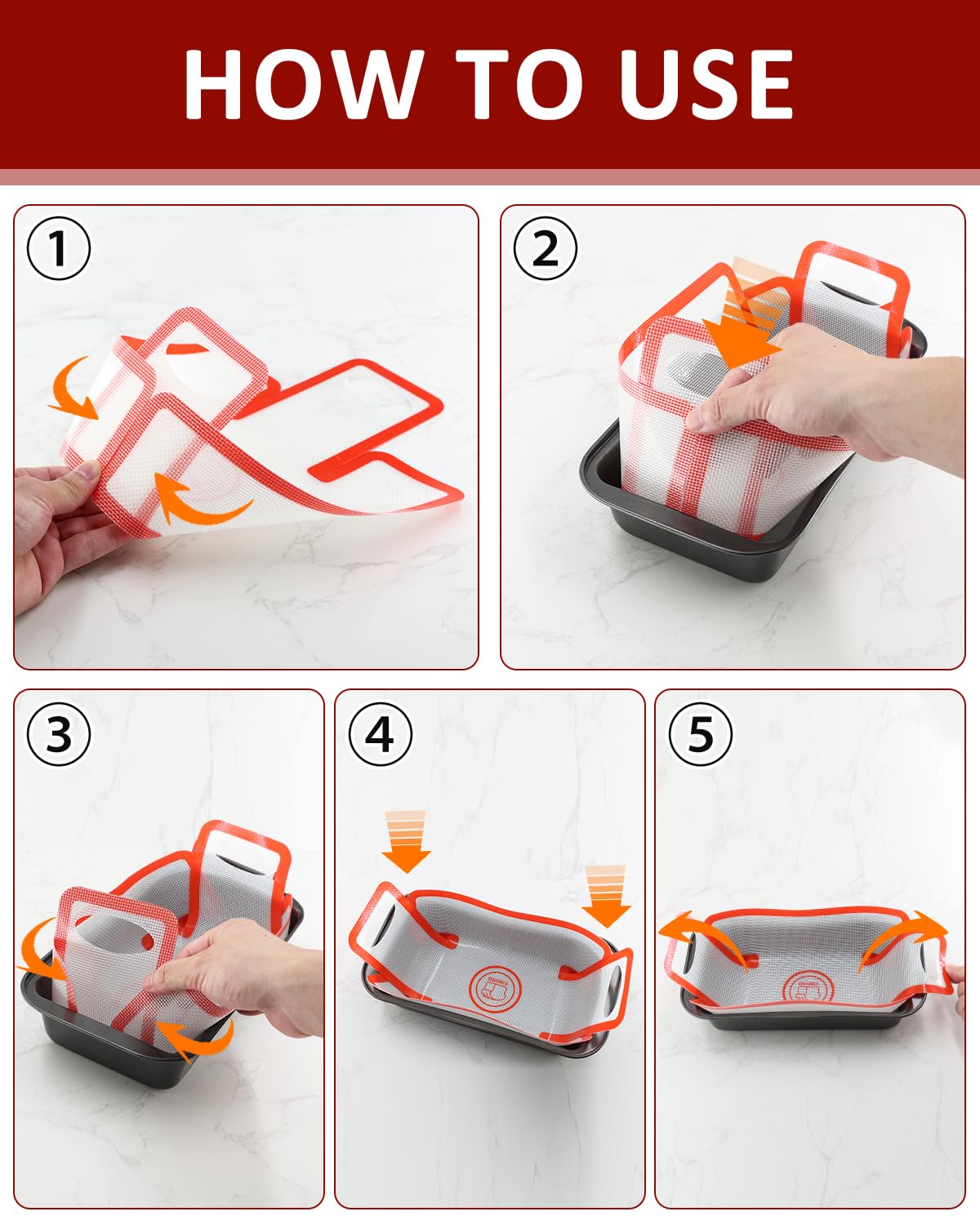 YINORD non-stick liners release batter effortlessly for easy baking.