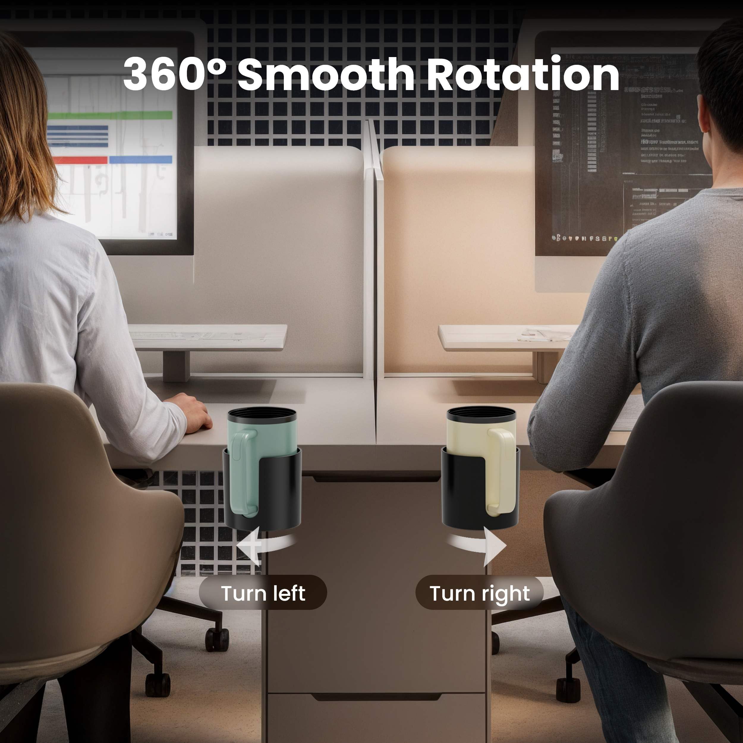 Yinqster U-shaped slot keeps cups secure during movement