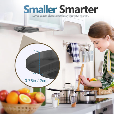 Yiortwo auxiliary fixation adhesive provides a sturdy, lasting mount under a cabinet.