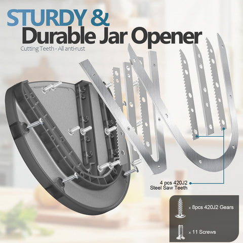Yiortwo double U-shape grip slides under lids for maximum leverage.