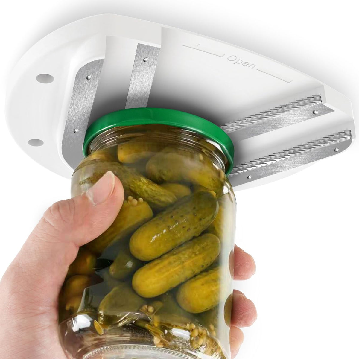 Yiortwo mount-on cabinet jar opener under cabinet for easy one-handed use in busy kitchens