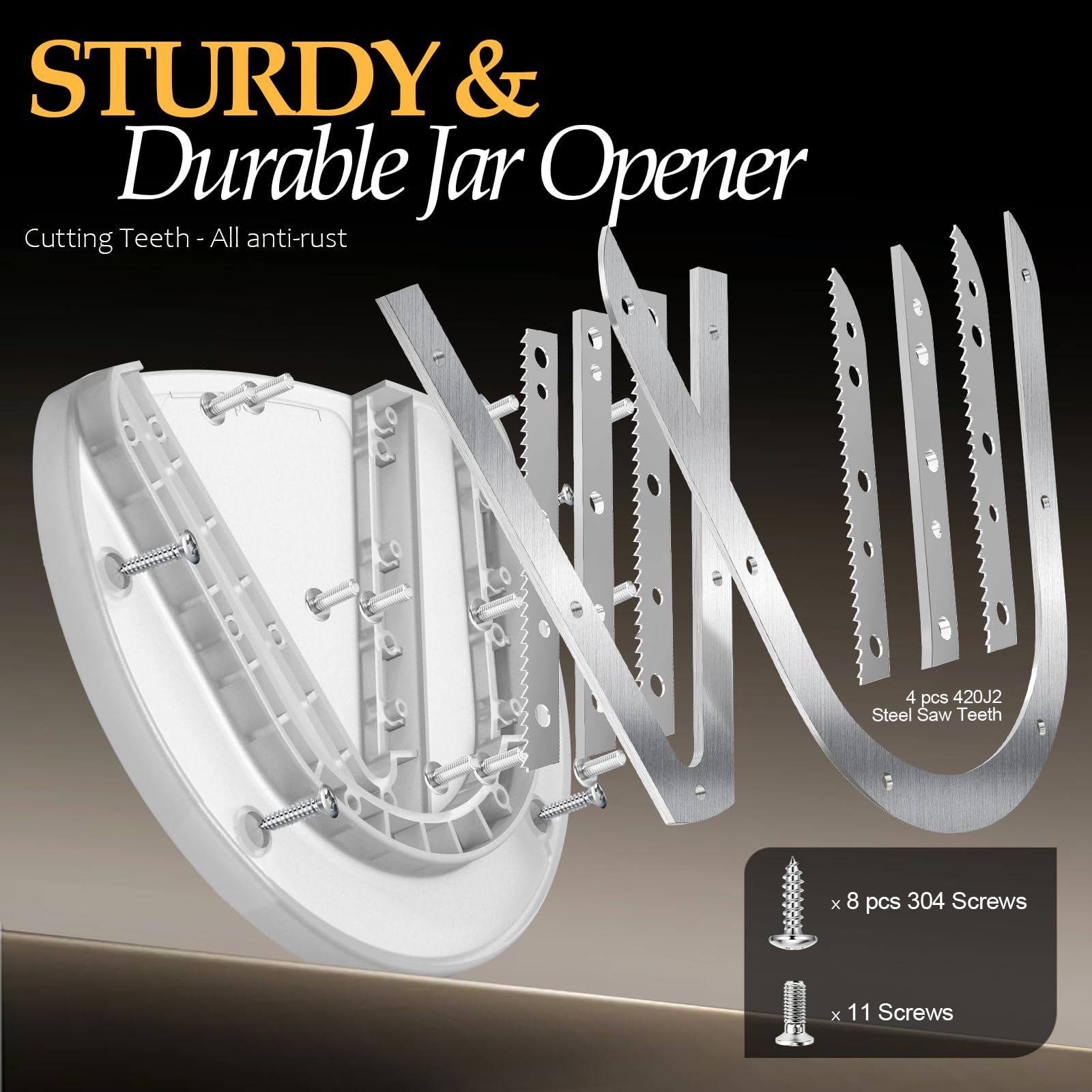 Yiortwo stainless steel teeth grip and twist lids securely