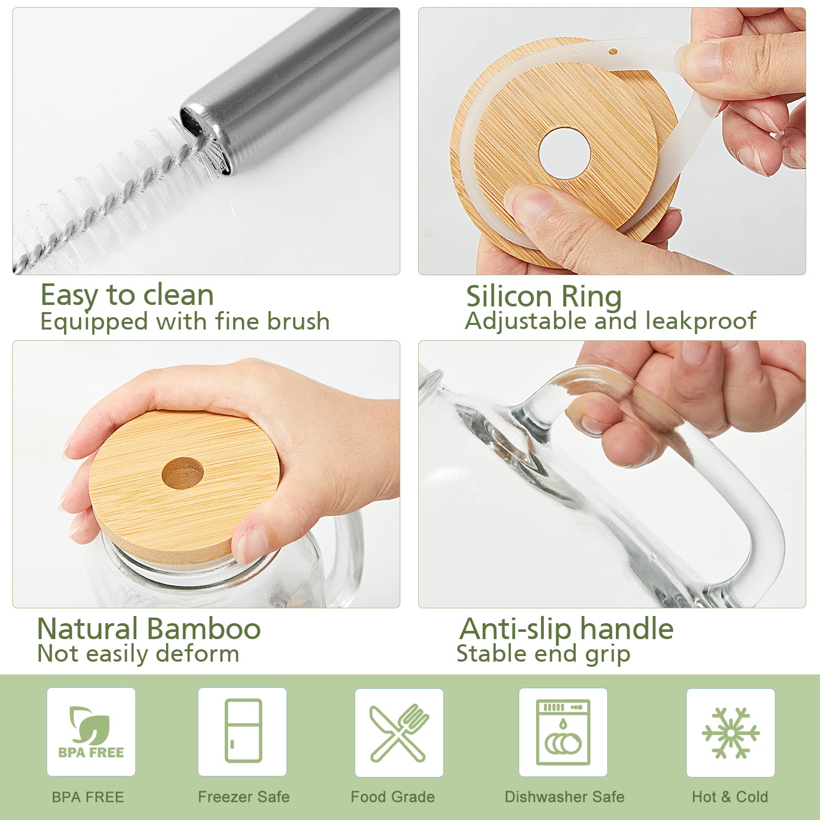 Yirilan bamboo lids for mason jars provide natural style and eco-friendly sealing.