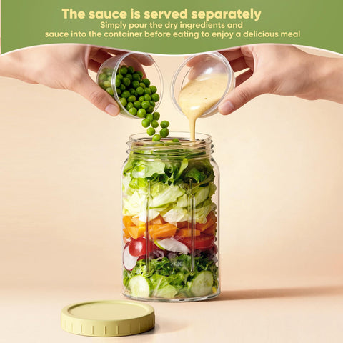 Yirilan leakproof dressing compartment close-up for crisp salads