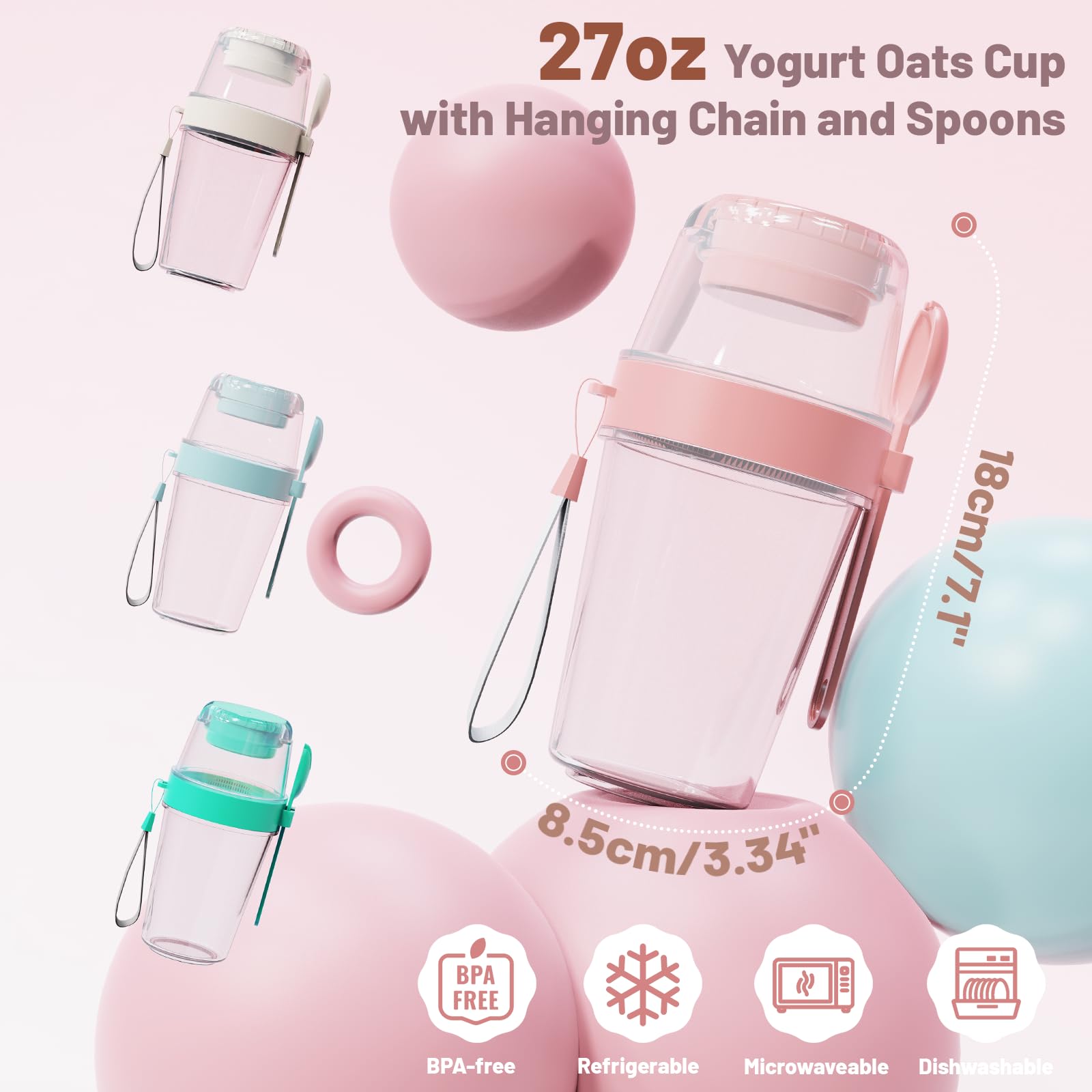 Leakproof Yirilan parfait cups ideal for on-the-go snacks
